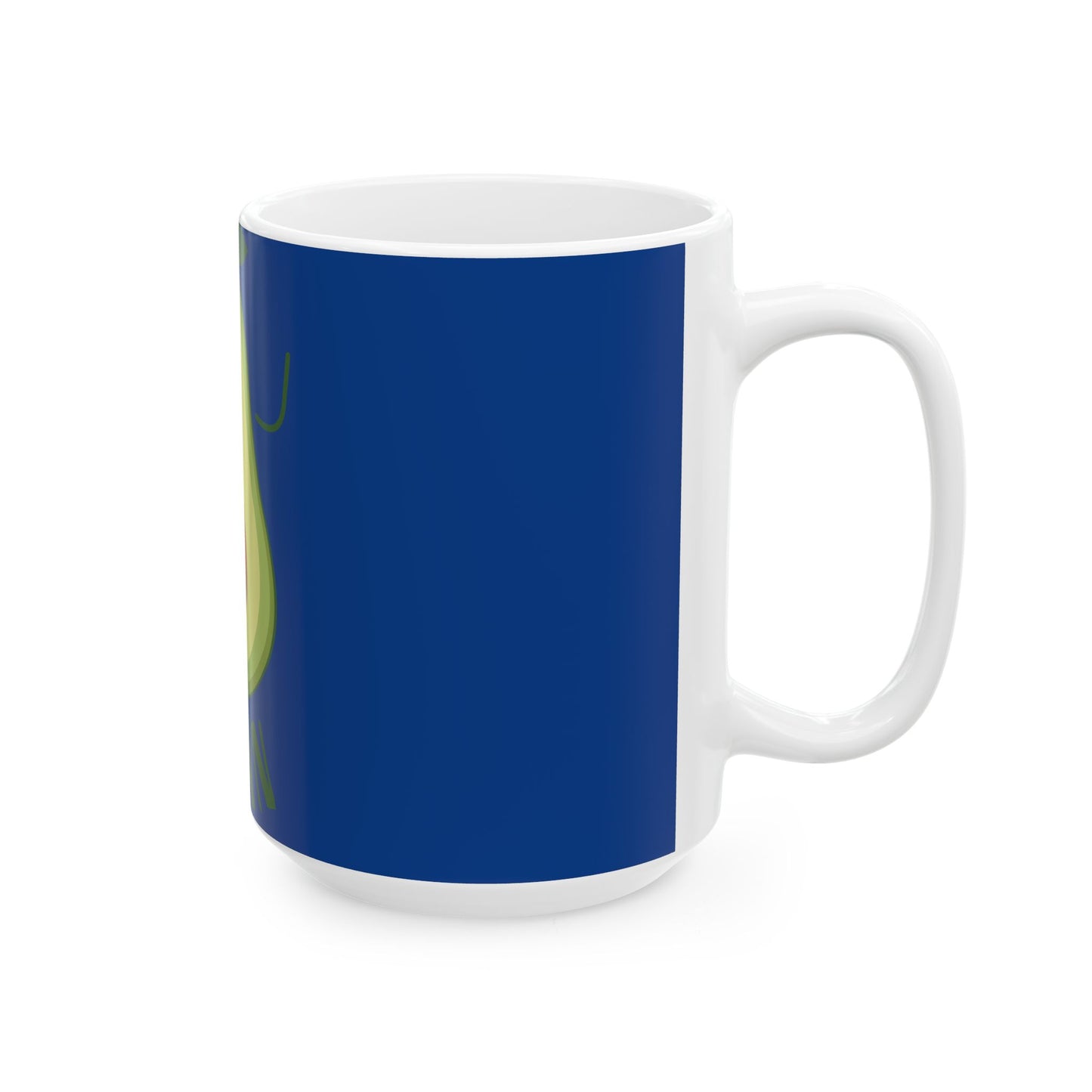 Playful Vegan Avocado Ceramic Mug - 11oz & 15oz Sizes