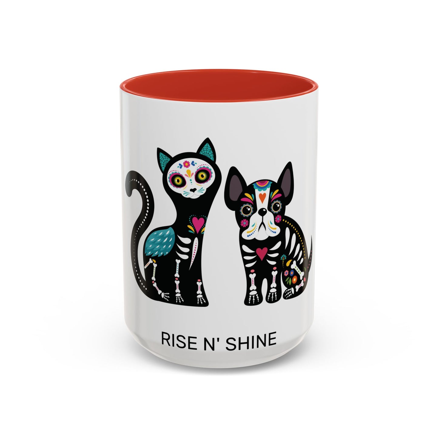 Day of the Dead Cat & Dog Coffee Mug — Rise N' Shine Accent Mug