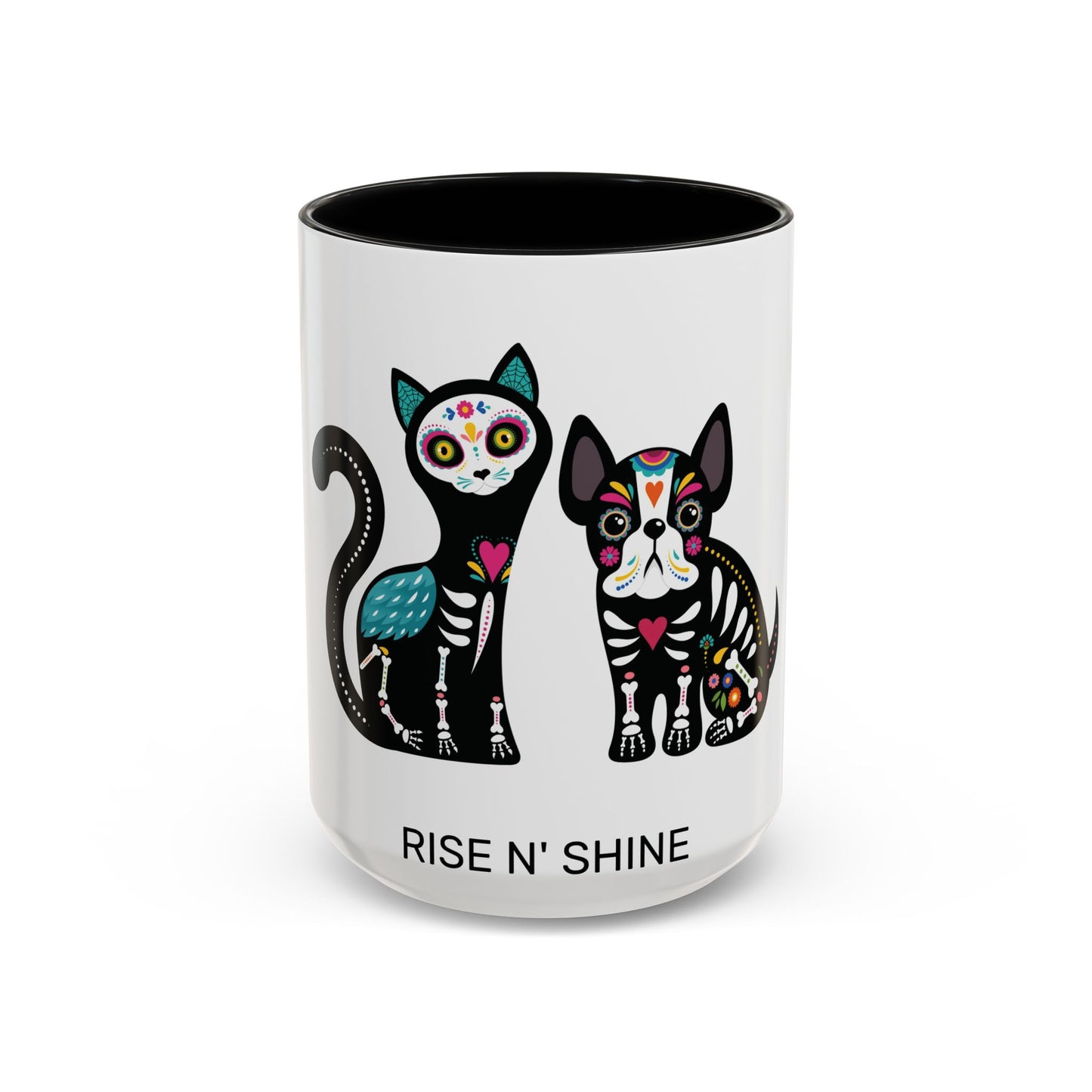 Day of the Dead Cat & Dog Coffee Mug — Rise N' Shine Accent Mug