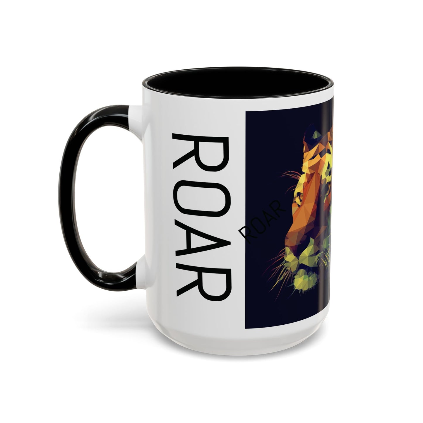 Geometric Tiger Coffee Mug - Vibrant Accent for Animal Lovers