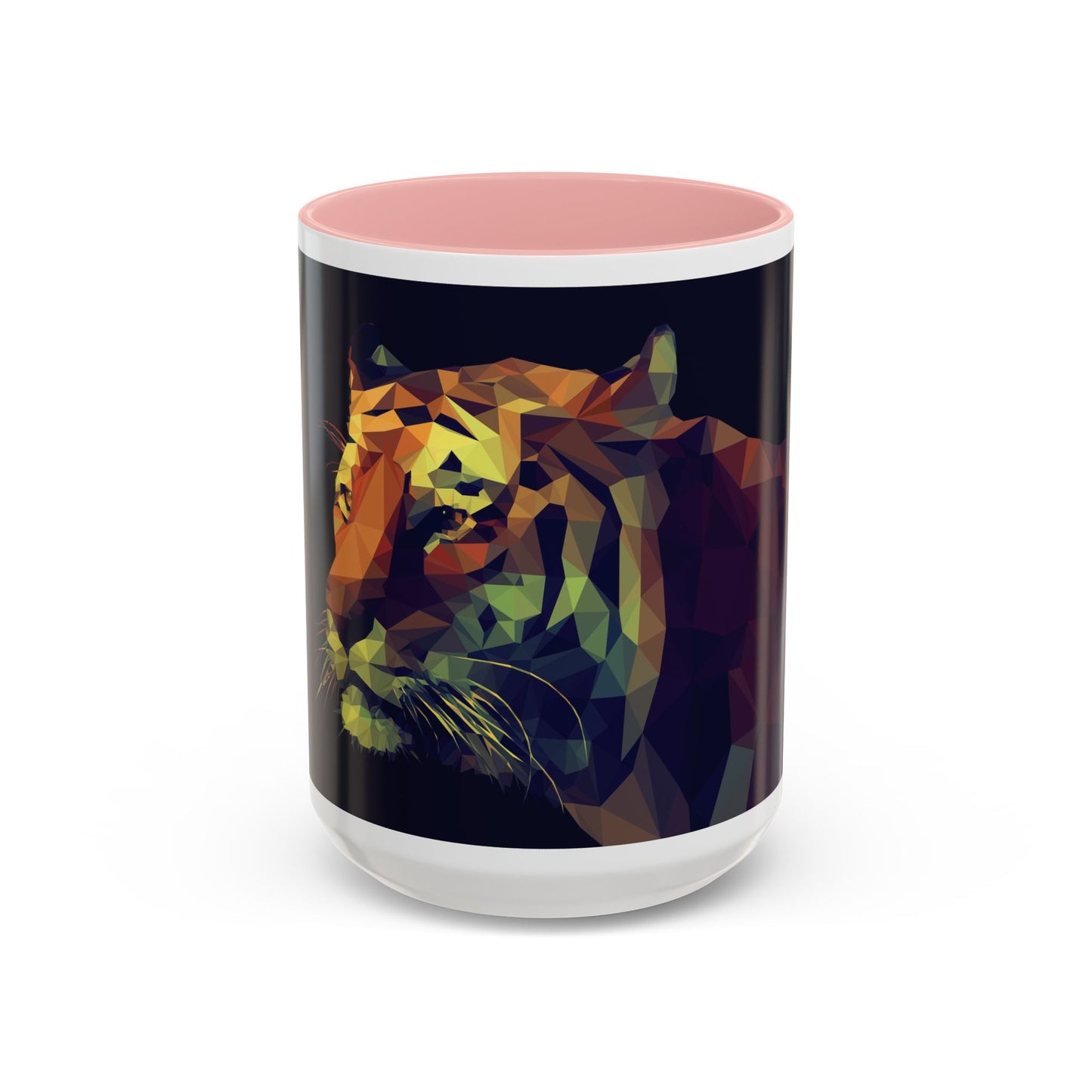 Geometric Tiger Coffee Mug - Vibrant Accent for Animal Lovers