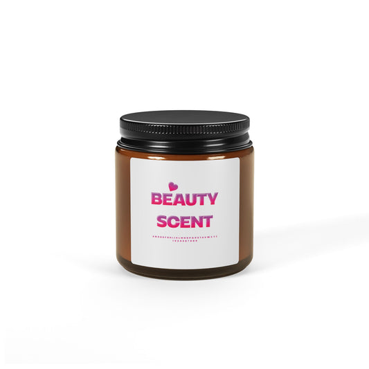 Beauty Scent Soy Candle — Amber Jar Aromatherapy Candle (Multi-Size)