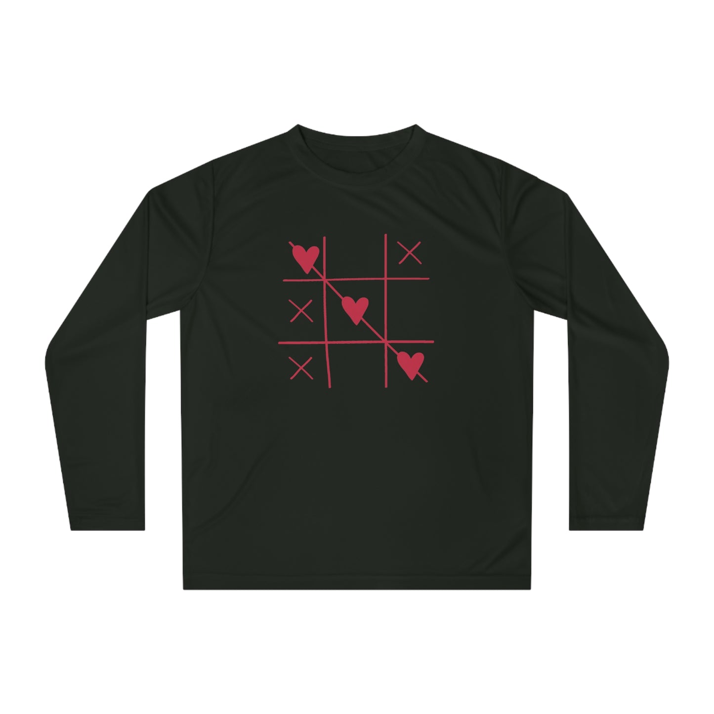 Unisex Performance Long Sleeve Shirt with Heart Design - Casual Athleisure, Gifts for Valentine's Day, Fitness Apparel, Everyday Wear, [...]