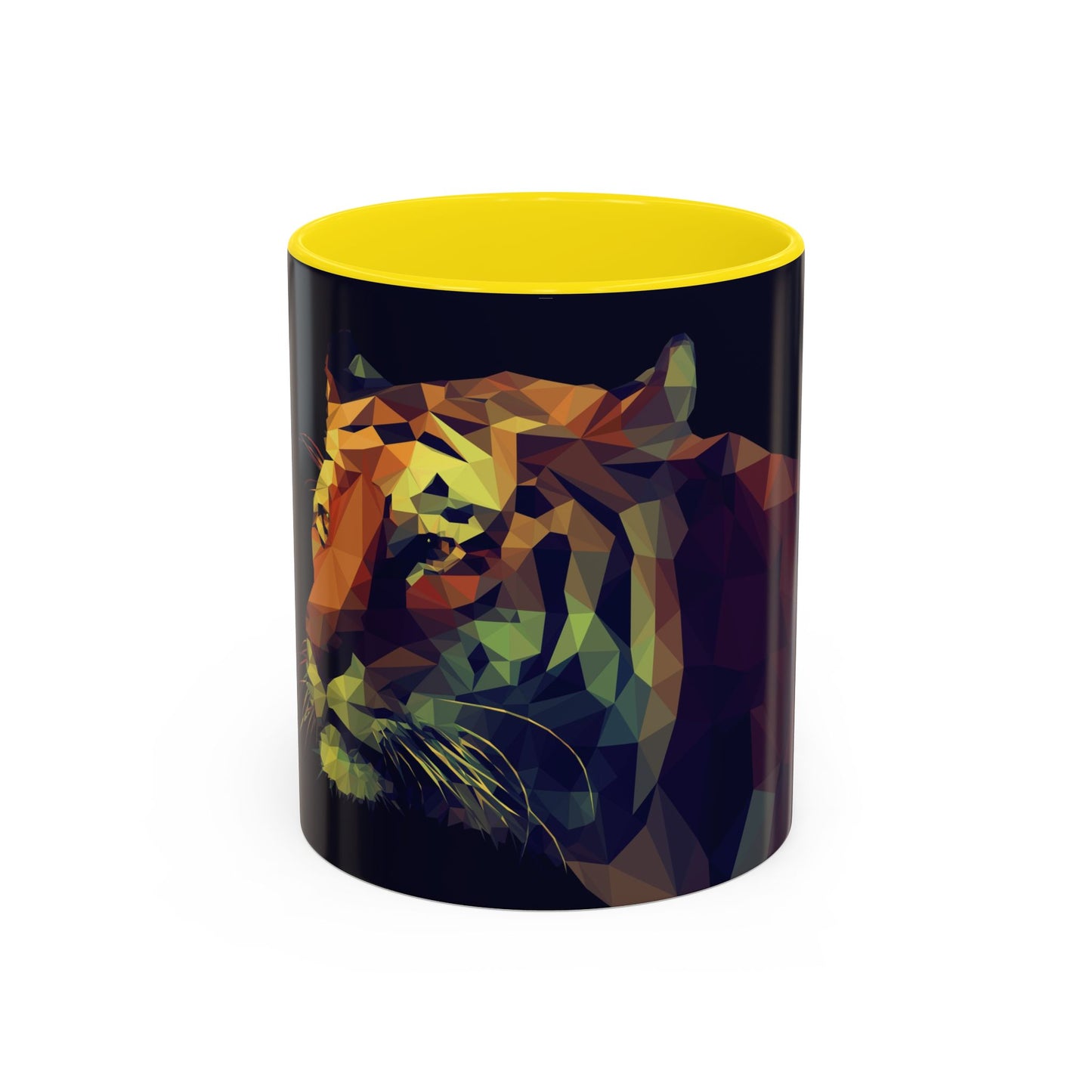 Geometric Tiger Coffee Mug - Vibrant Accent for Animal Lovers