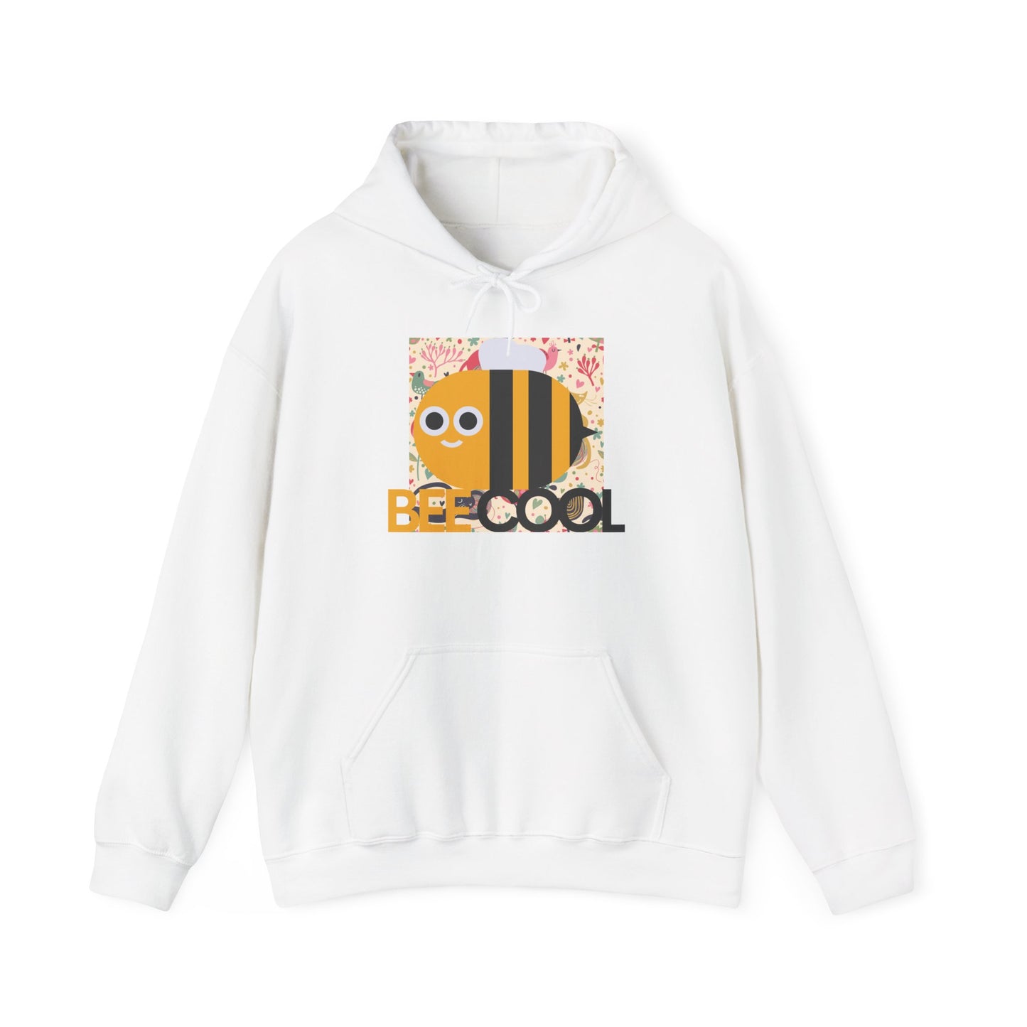 Be Cool Bee Unisex Hoodie with Heart Design