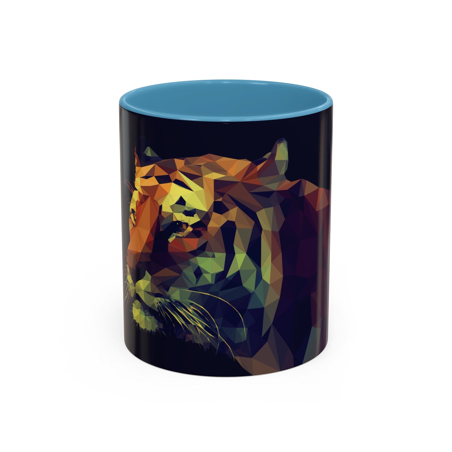 Geometric Tiger Coffee Mug - Vibrant Accent for Animal Lovers