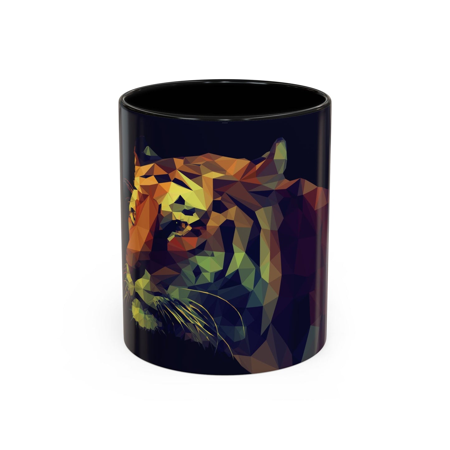Geometric Tiger Coffee Mug - Vibrant Accent for Animal Lovers