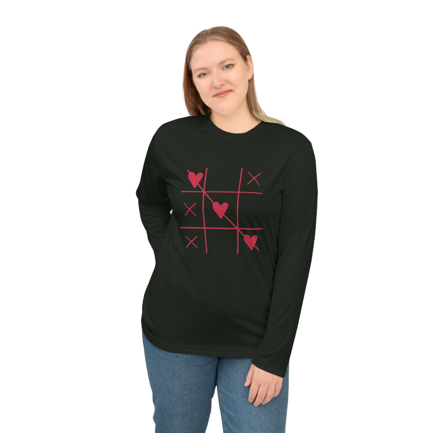Unisex Performance Long Sleeve Shirt with Heart Design - Casual Athleisure, Gifts for Valentine's Day, Fitness Apparel, Everyday Wear, [...]