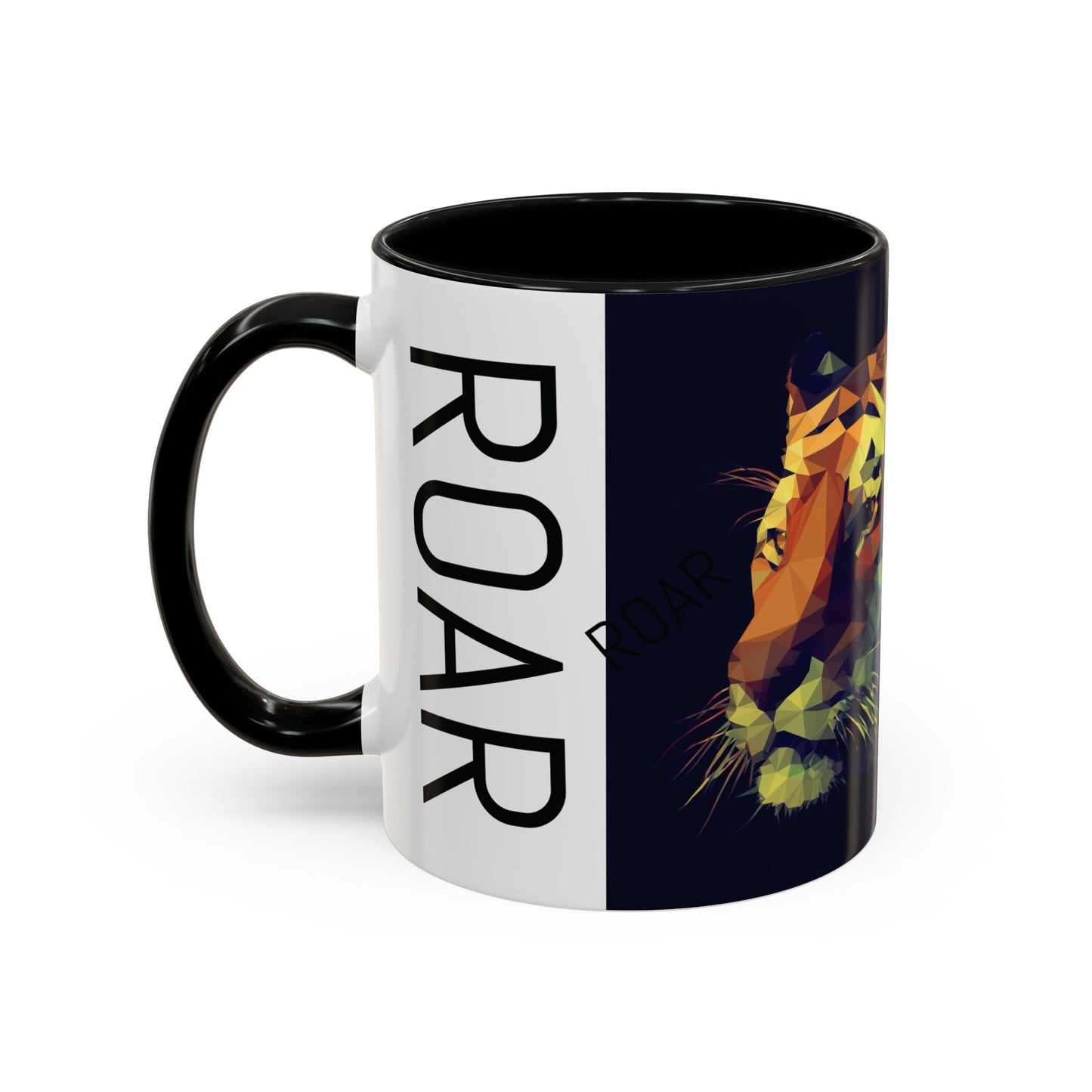 Geometric Tiger Coffee Mug - Vibrant Accent for Animal Lovers