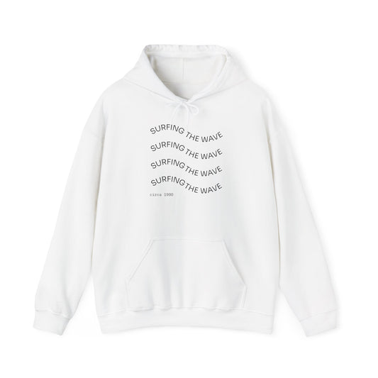 Surfing the Wave Unisex Hoodie - Statement Sweatshirt for Beach Lovers