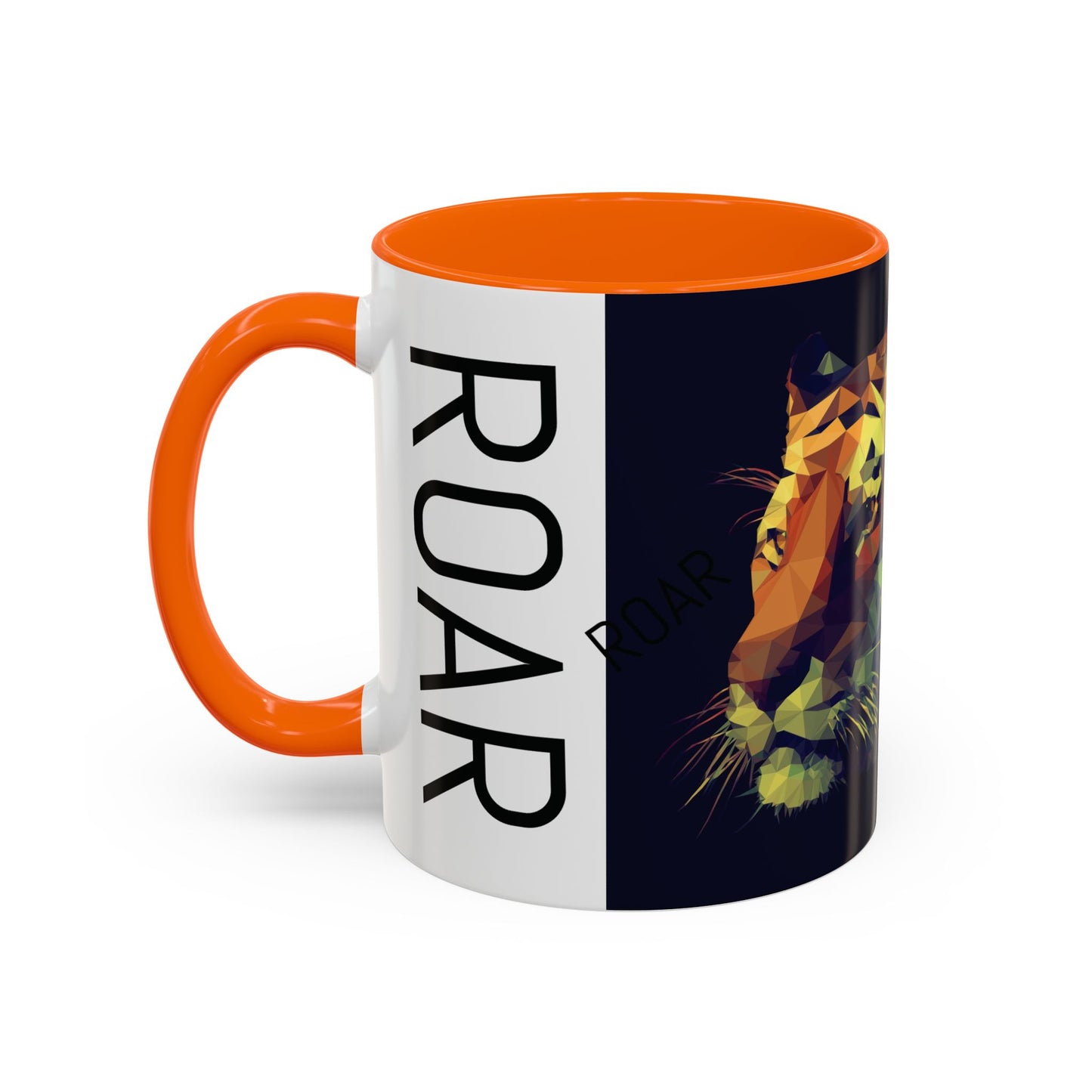 Geometric Tiger Coffee Mug - Vibrant Accent for Animal Lovers