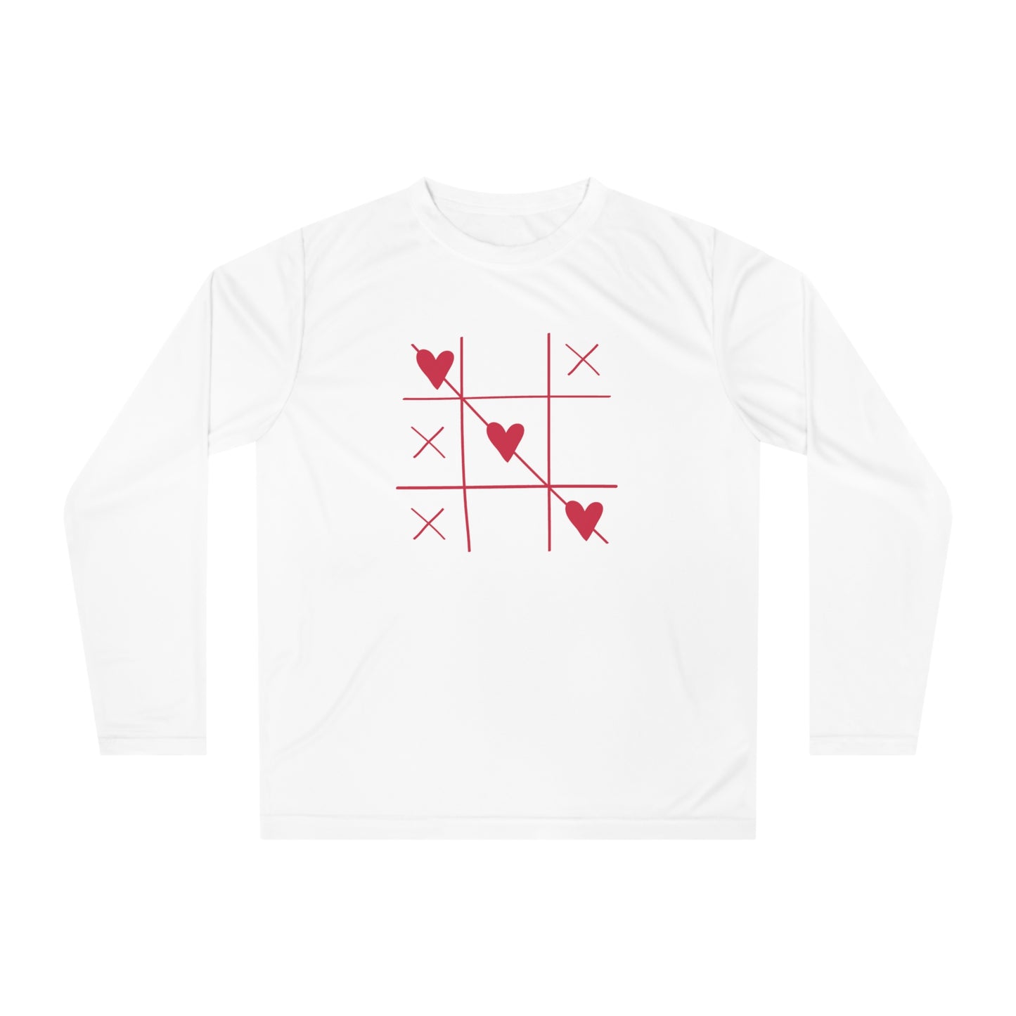 Unisex Performance Long Sleeve Shirt with Heart Design - Casual Athleisure, Gifts for Valentine's Day, Fitness Apparel, Everyday Wear, [...]