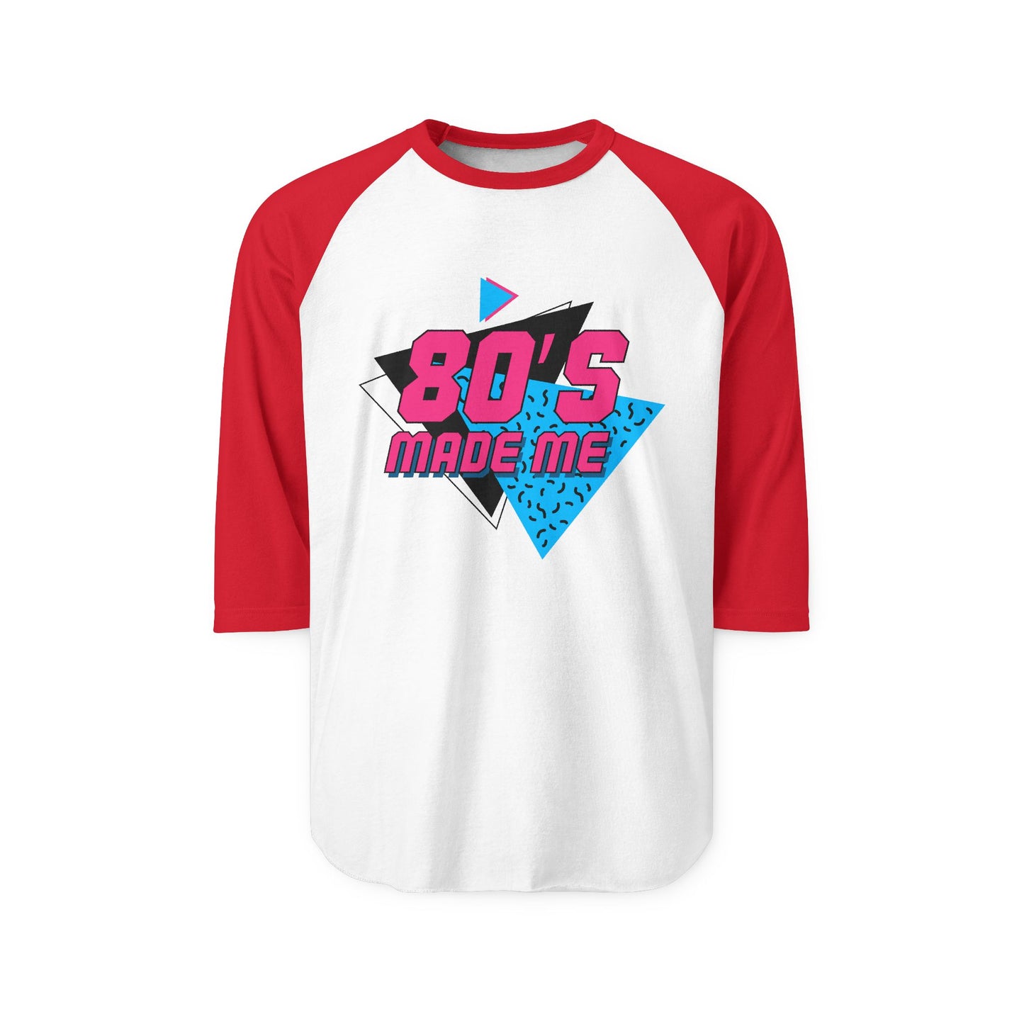 Retro 80's Three-Quarter Sleeve Raglan Shirt