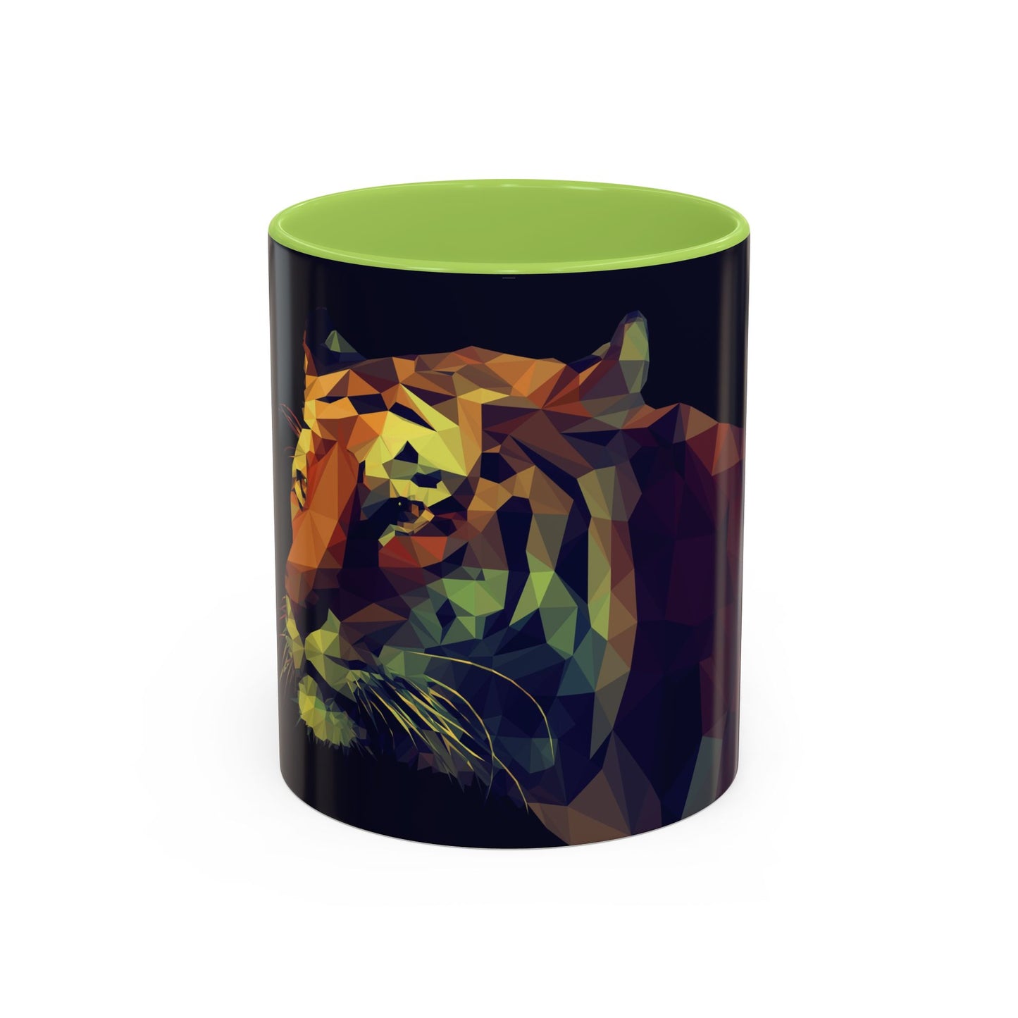 Geometric Tiger Coffee Mug - Vibrant Accent for Animal Lovers