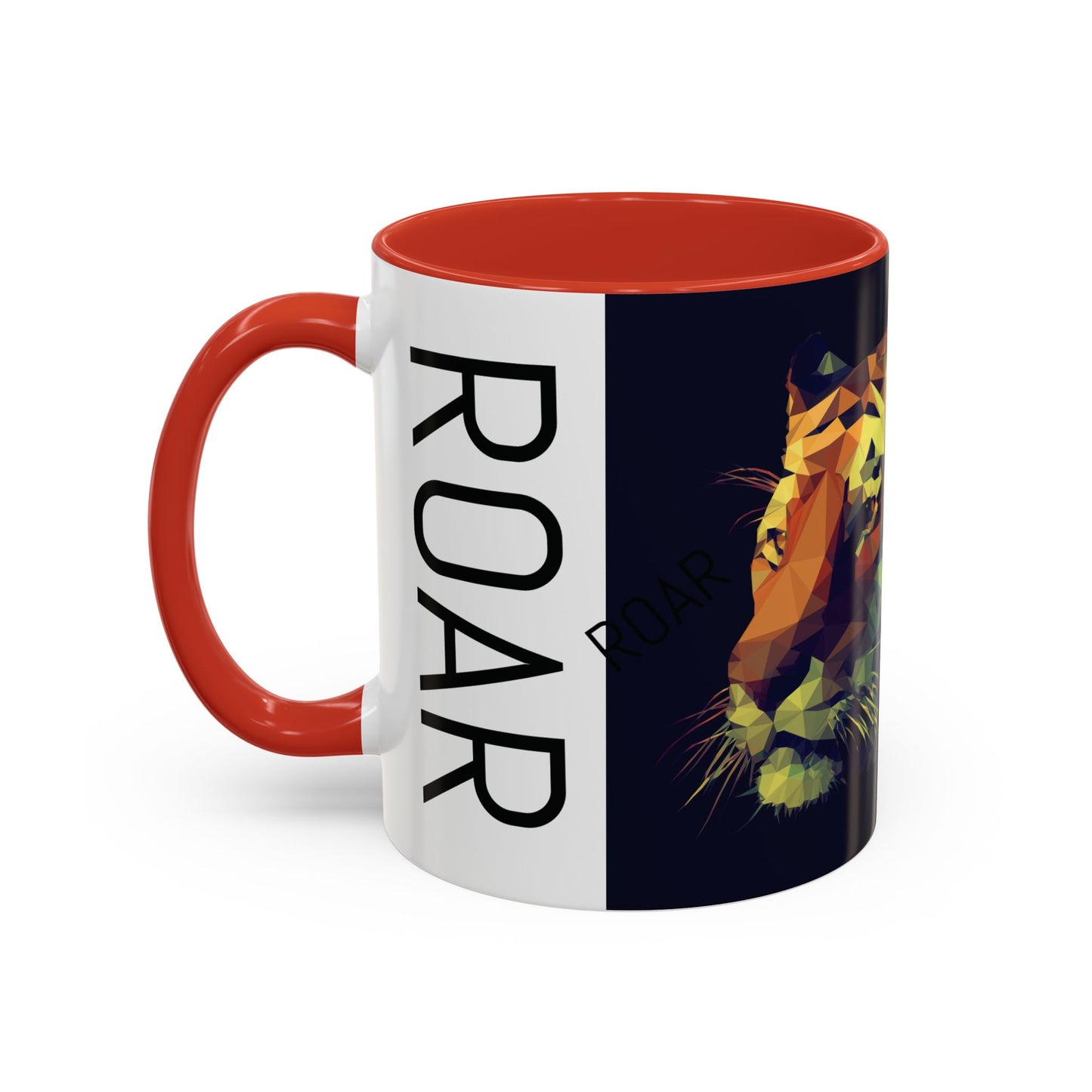 Geometric Tiger Coffee Mug - Vibrant Accent for Animal Lovers