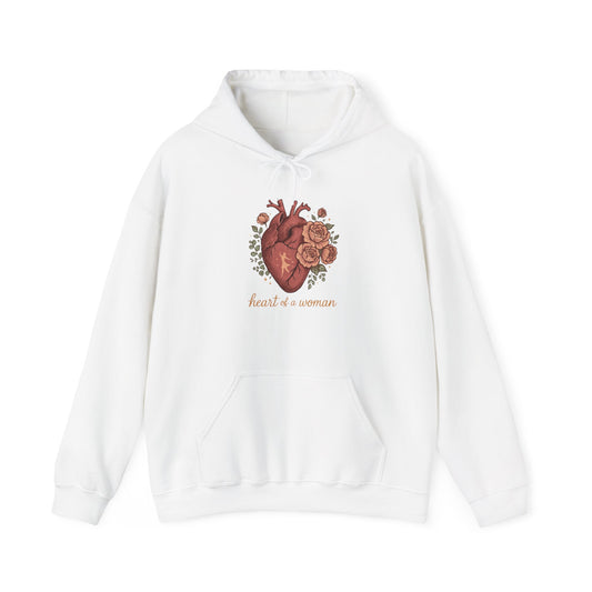 Anatomical Heart Floral Hoodie – “heart is a muscle” Cozy Graphic Sweatshirt