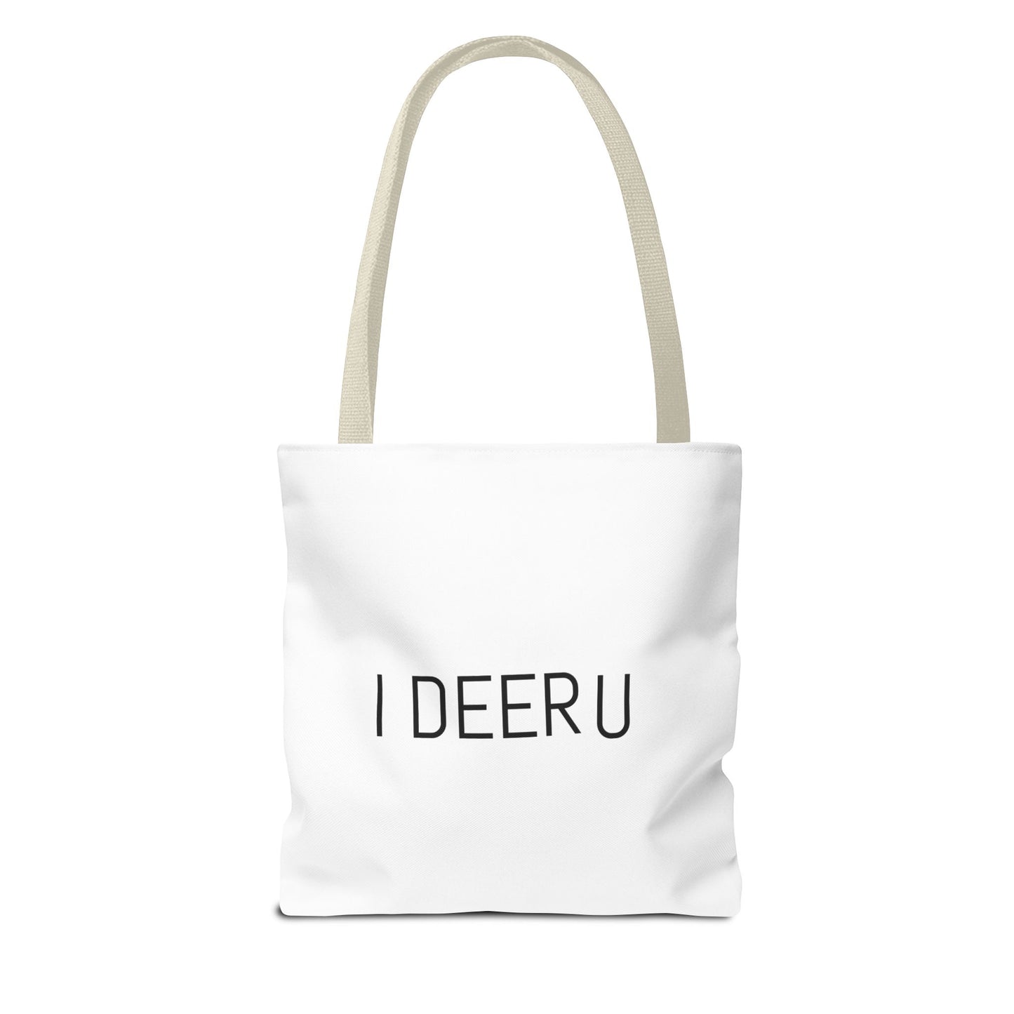 Hipster Deer Tote Bag — I DEER U Striped Deer Graphic Shoulder Tote