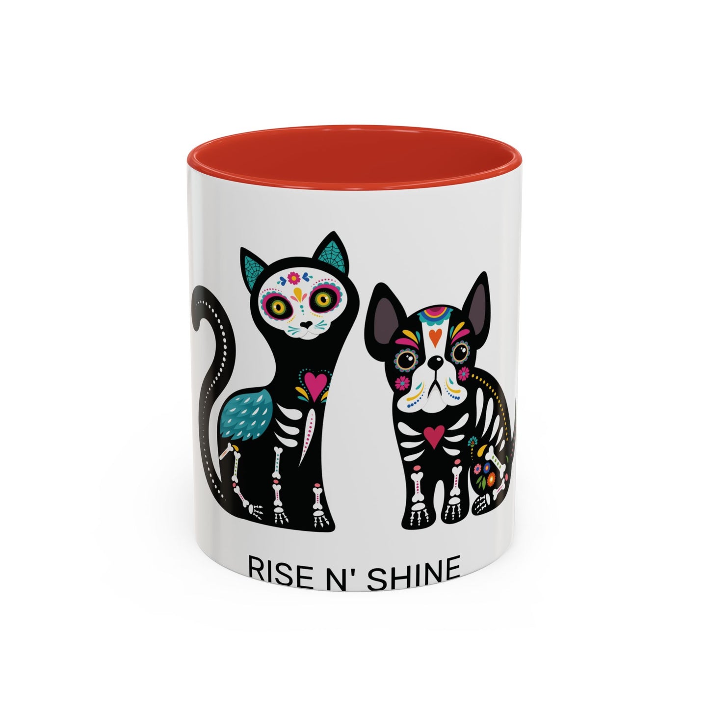 Day of the Dead Cat & Dog Coffee Mug — Rise N' Shine Accent Mug