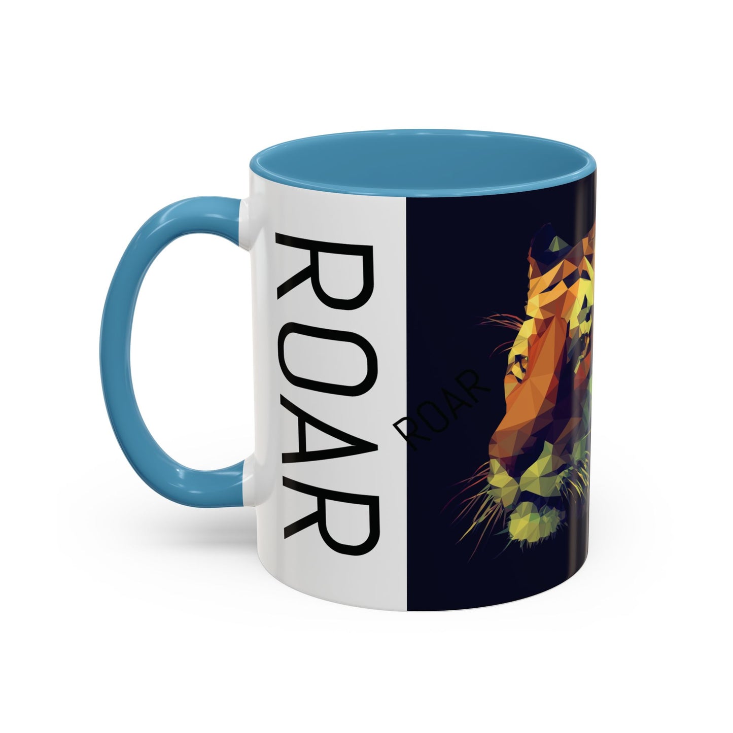 Geometric Tiger Coffee Mug - Vibrant Accent for Animal Lovers