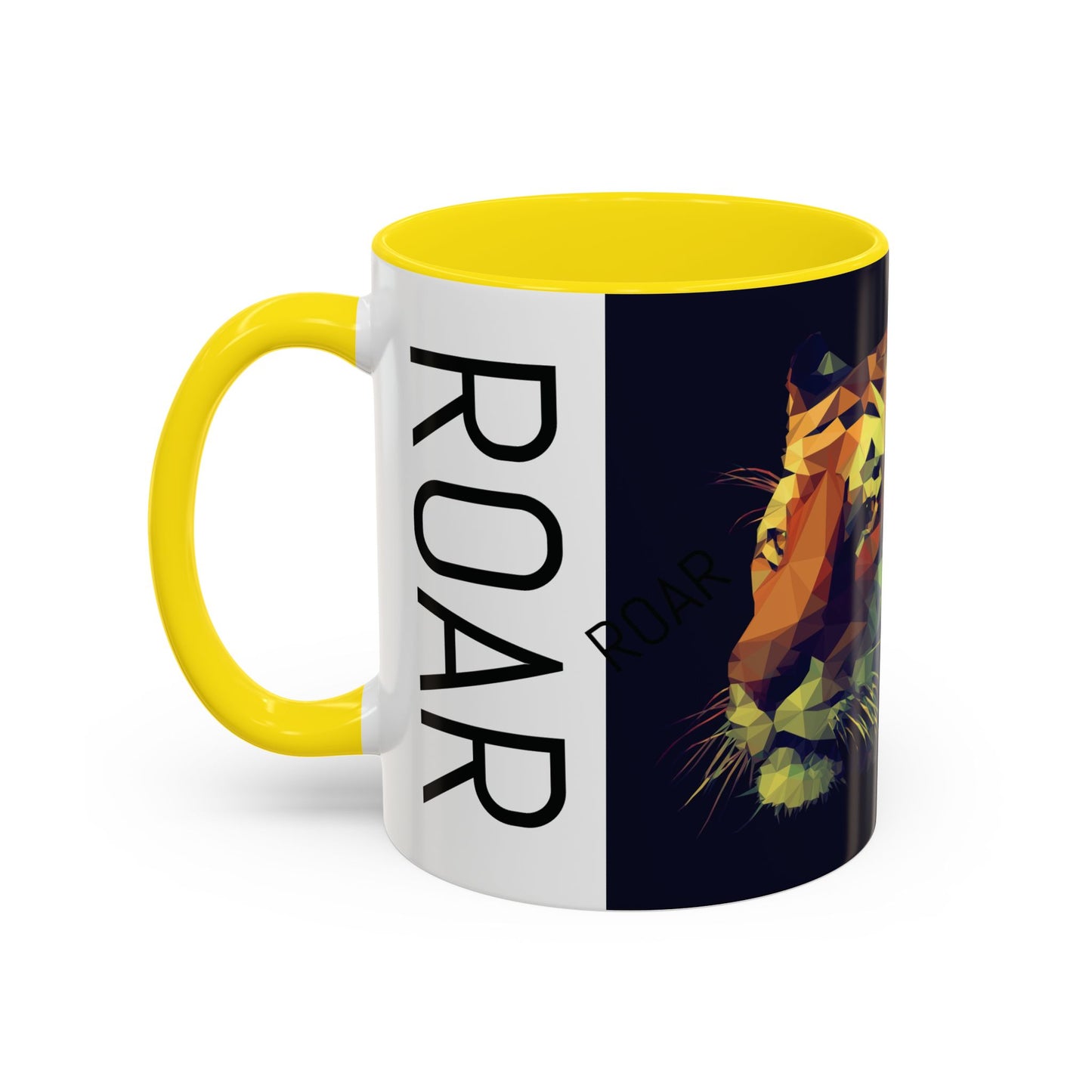 Geometric Tiger Coffee Mug - Vibrant Accent for Animal Lovers