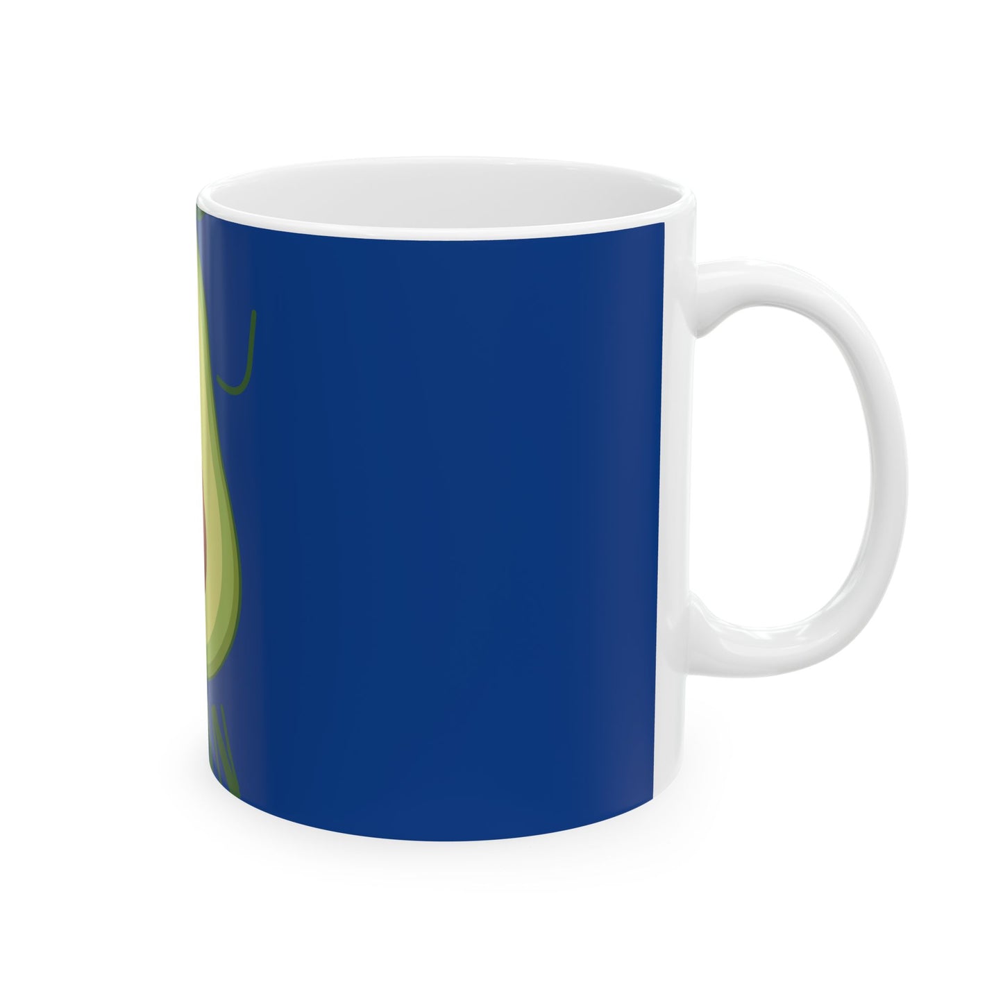 Playful Vegan Avocado Ceramic Mug - 11oz & 15oz Sizes