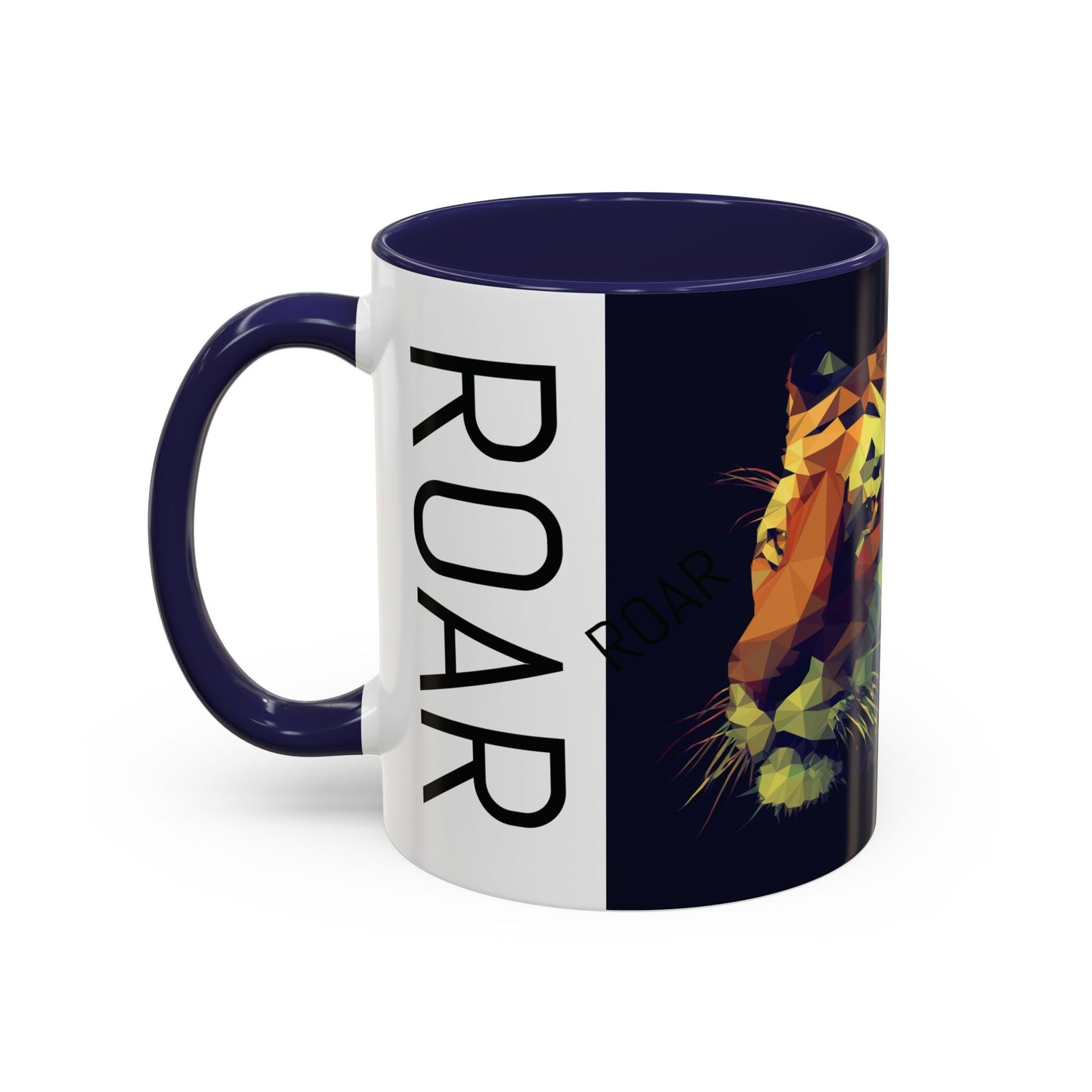 Geometric Tiger Coffee Mug - Vibrant Accent for Animal Lovers