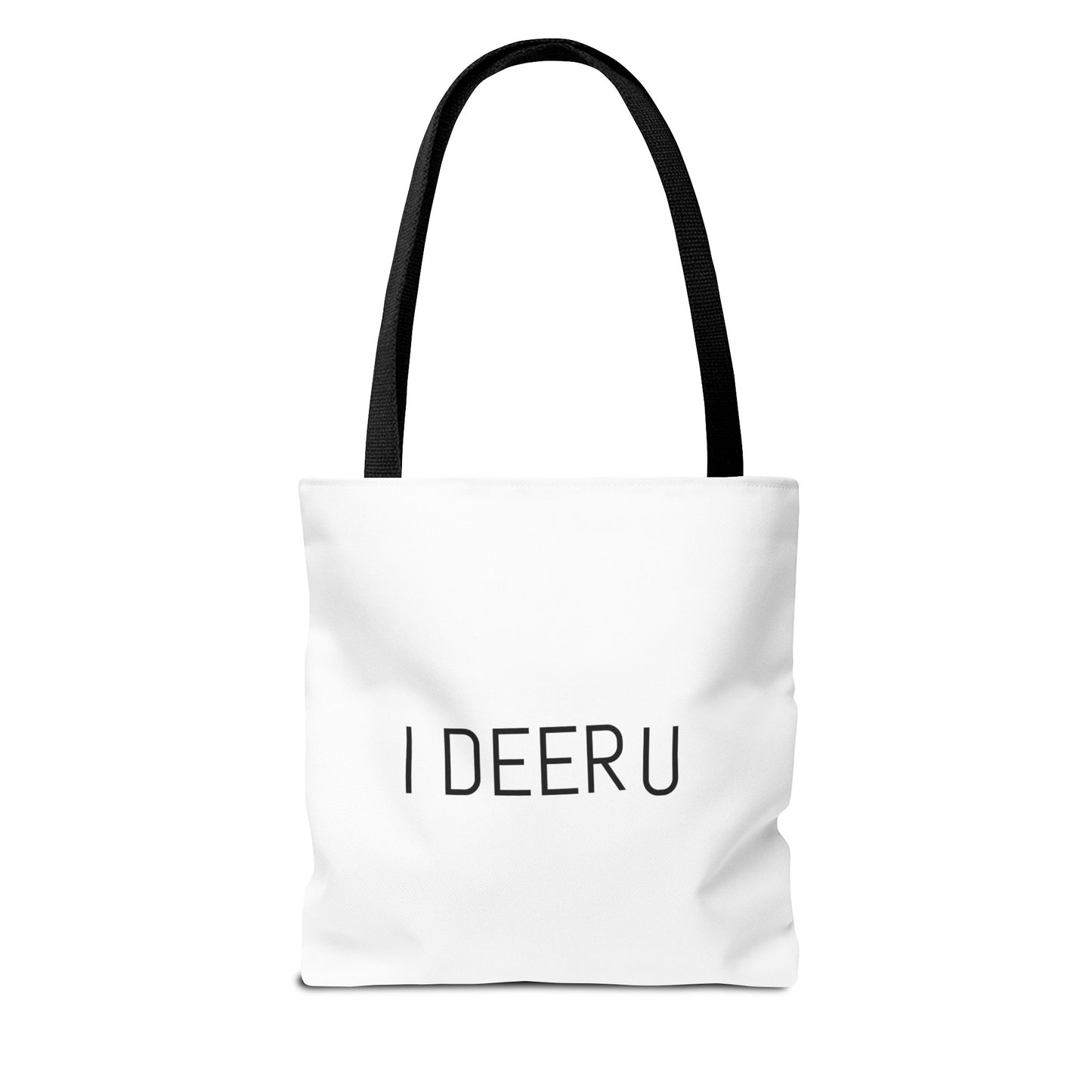 Hipster Deer Tote Bag — I DEER U Striped Deer Graphic Shoulder Tote
