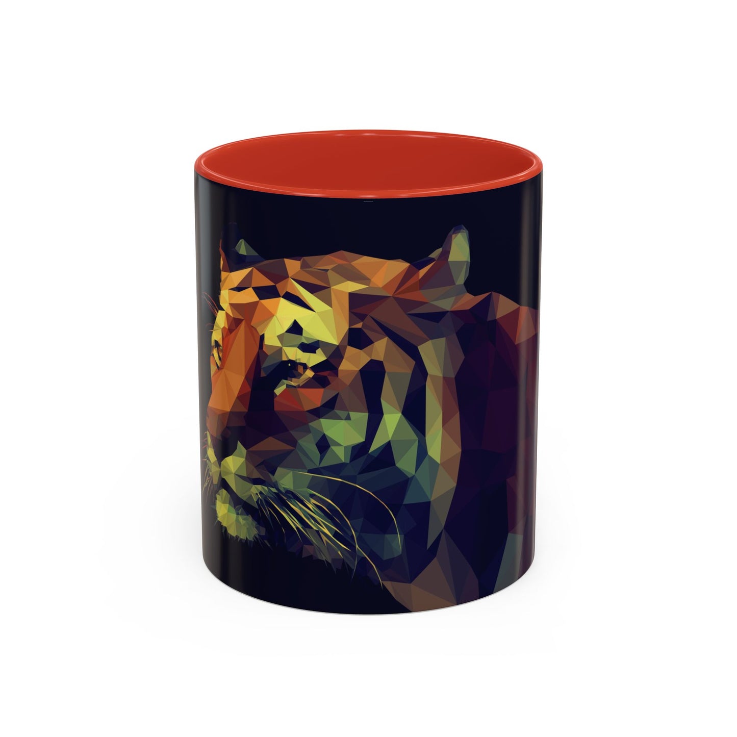 Geometric Tiger Coffee Mug - Vibrant Accent for Animal Lovers