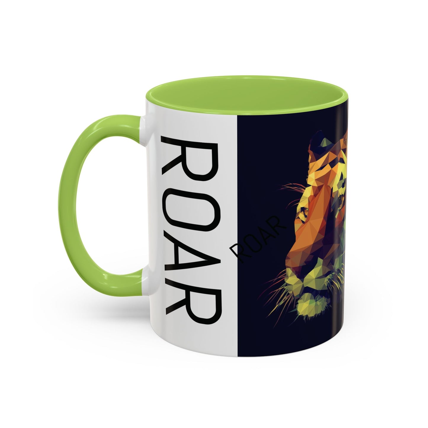 Geometric Tiger Coffee Mug - Vibrant Accent for Animal Lovers