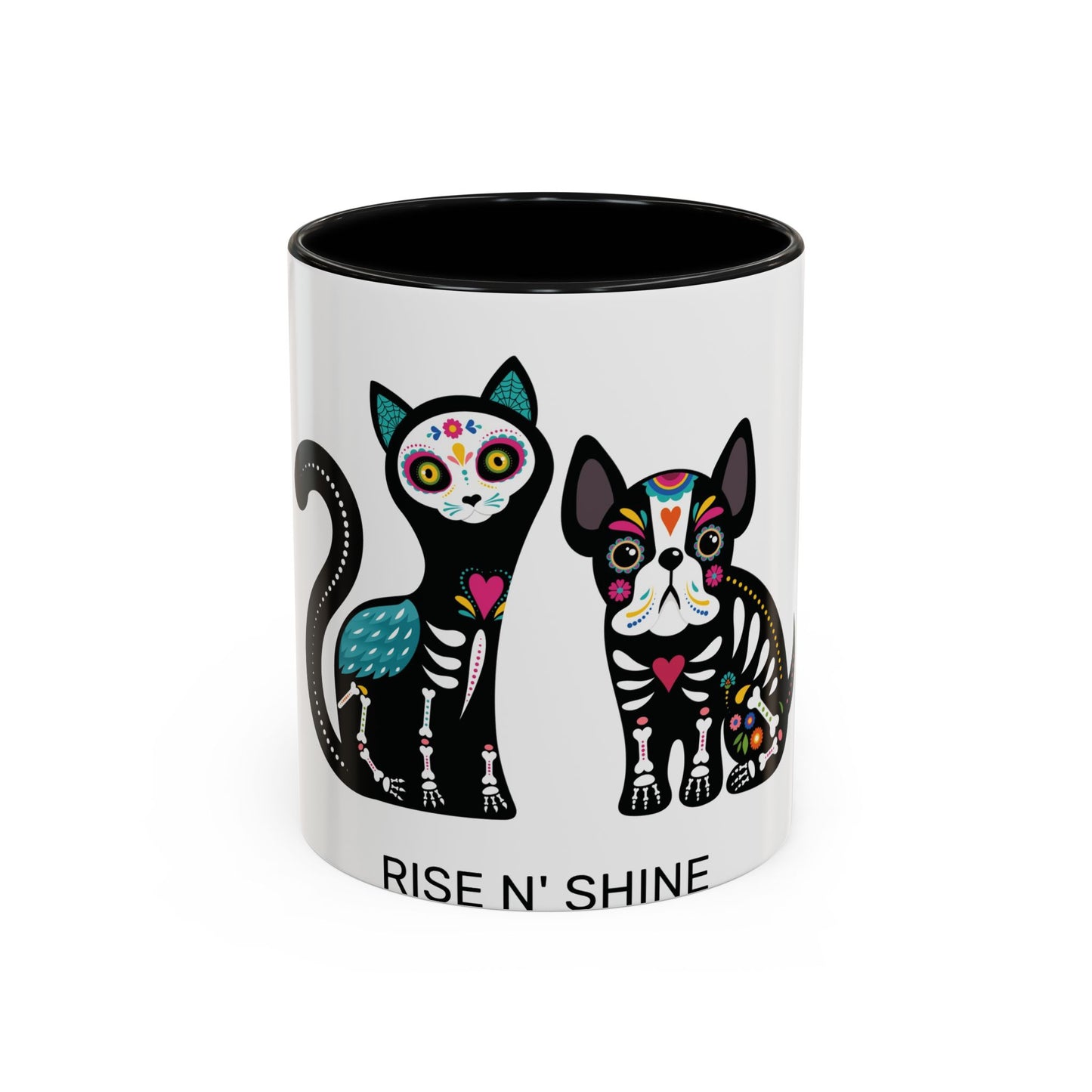 Day of the Dead Cat & Dog Coffee Mug — Rise N' Shine Accent Mug