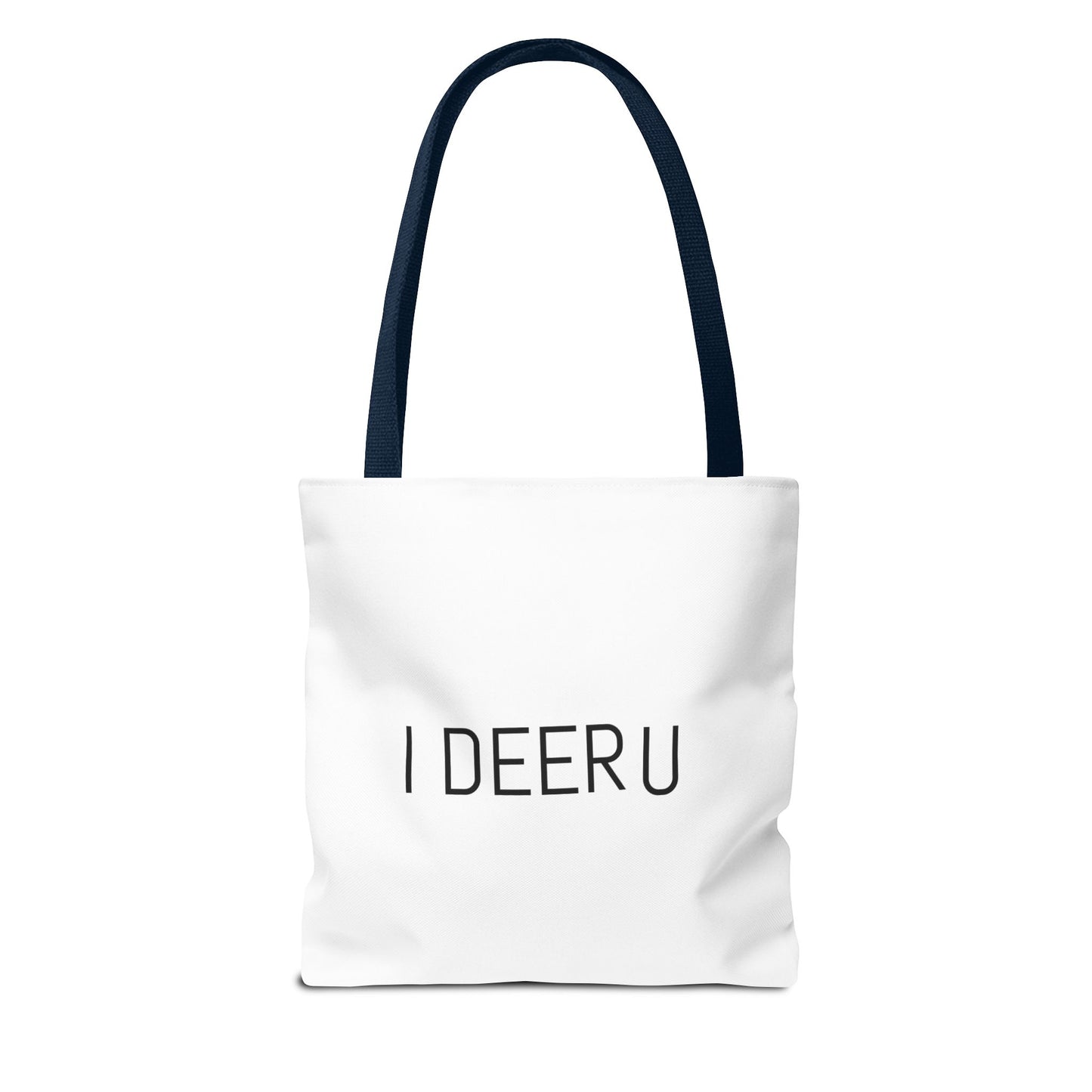 Hipster Deer Tote Bag — I DEER U Striped Deer Graphic Shoulder Tote