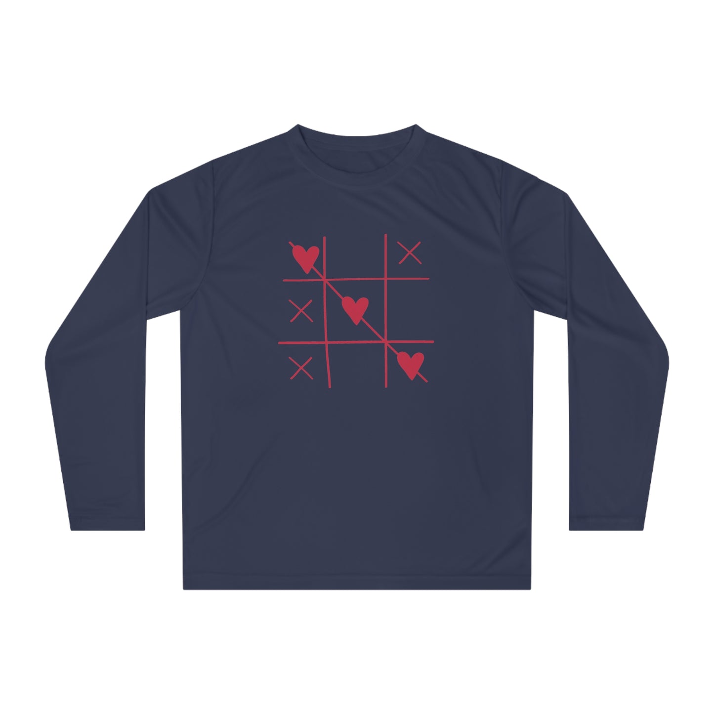Unisex Performance Long Sleeve Shirt with Heart Design - Casual Athleisure, Gifts for Valentine's Day, Fitness Apparel, Everyday Wear, [...]